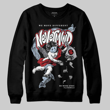 Jordan 5 Retro OG Black Metallic Reimagined DopeSkill Sweatshirt Nevermind Graphic Streetwear - Black