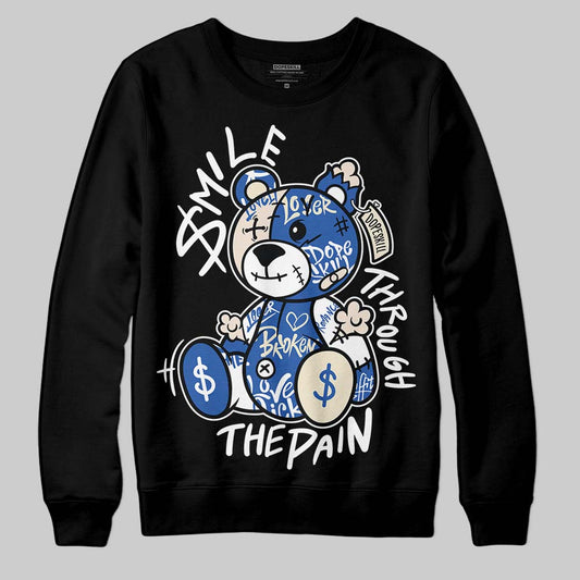 Jordan 1 Low Travis Scott x Fragment DopeSkill Sweatshirt Smile Through The Pain Graphic Streetwear - Black