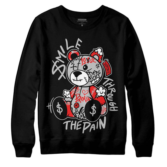 Jordan Spizike Low Bred DopeSkill Sweatshirt Smile Through The Pain Graphic Streetwear - Black 