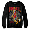 Jordan 7 Retro Cardinal DopeSkill Sweatshirt Thunder Dunk Graphic Streetwear - Black 