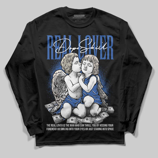 Jordan 1 Low Travis Scott x Fragment DopeSkill Long Sleeve T-Shirt Real Lover Graphic Streetwear - Black