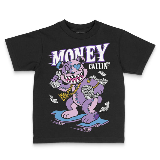 PURPLE Sneakers DopeSkill Toddler Kids T-shirt Money Callin' Graphic Streetwear - Black