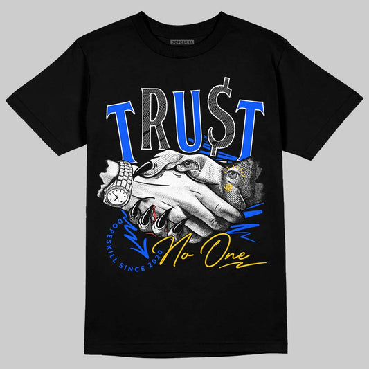 Royal Blue Sneakers DopeSkill T-Shirt Trust No One Graphic Streetwear - Black