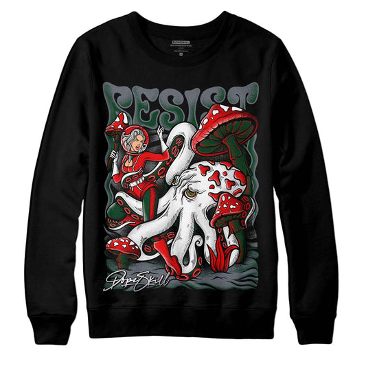 Jordan 2 White Fire Red DopeSkill Sweatshirt Resist Graphic Streetwear - Black