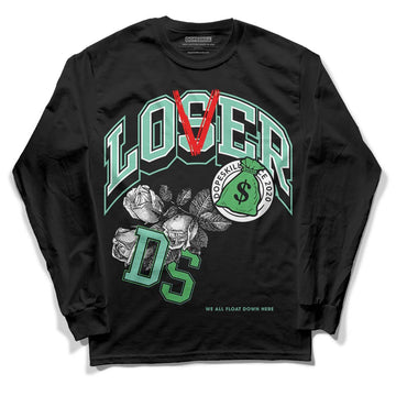 Jordan 1 High OG Green Glow DopeSkill Long Sleeve T-Shirt Loser Lover Graphic Streetwear - Black