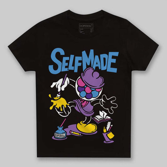 PURPLE Sneakers DopeSkill Toddler Kids T-shirt Self Made Graphic Streetwear - black