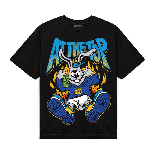 Royal Blue Sneakers DopeSkill T-Shirt At The Top Graphic Streetwear - Black