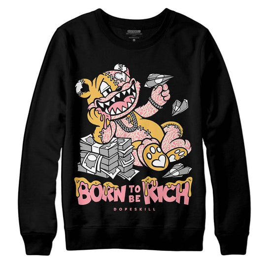 Jordan 3 GS “Red Stardust” DopeSkill Sweatshirt Born To Be Rich Graphic Streetwear - Black