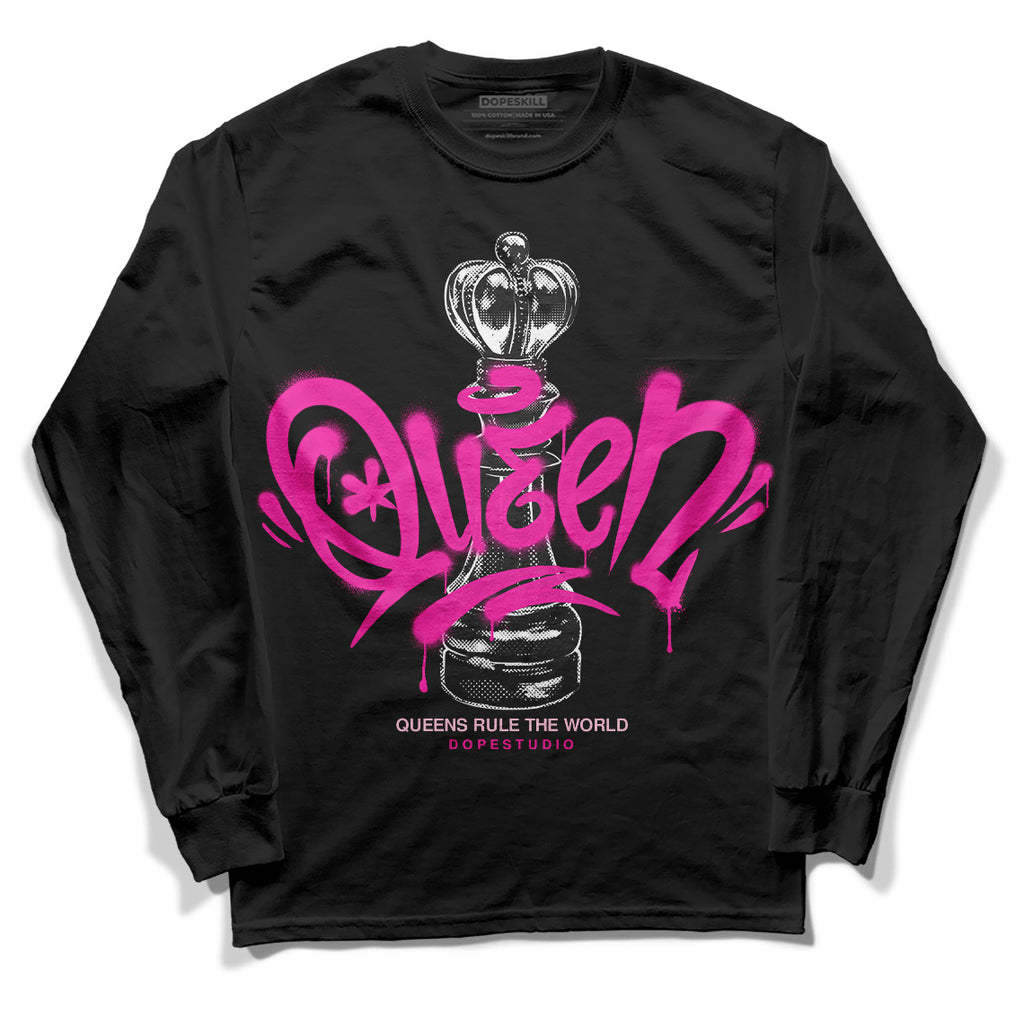 Dunk Low Triple Pink DopeSkill Long Sleeve T-Shirt Queen Chess Graphic Streetwear - Black