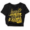 Jordan 4 Tour Yellow Thunder DopeSkill Women's Crop Top LOVE Graphic Streetwear - Black