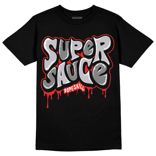 Grey Sneakers DopeSkill T-Shirt Super Sauce Graphic Streetwear - Black