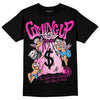 Pink Sneakers DopeSkill T-Shirt Money Bag Coming Up Graphic Streetwear - Black