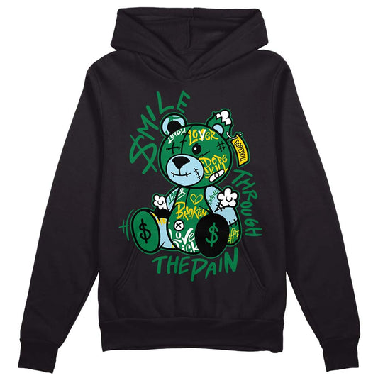 Jordan 5 “Lucky Green”  DopeSkill Hoodie Sweatshirt Smile Through The Pain Graphic Streetwear - Black