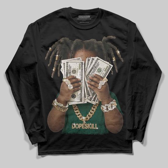 Jordan 1 High OG “Fir” (Pro Green) DopeSkill Long Sleeve T-Shirt Rich Youth Graphic Streetwear - black
