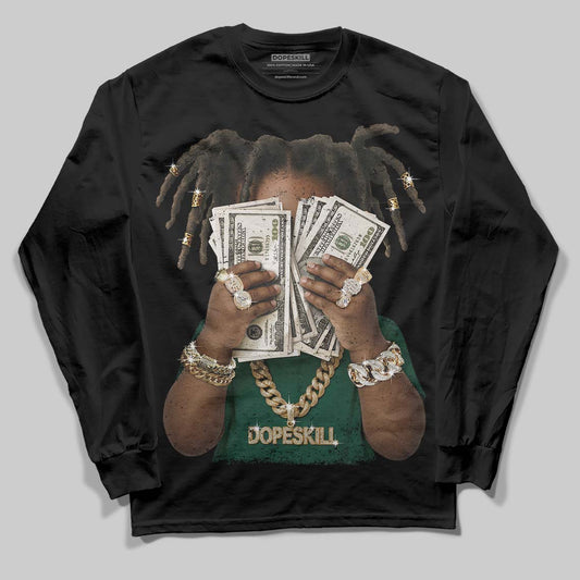 Jordan 1 High OG “Fir” (Pro Green) DopeSkill Long Sleeve T-Shirt Rich Youth Graphic Streetwear - black