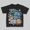 Jordan 5 Black University Blue DopeSkill Toddler Kids T-shirt SRSLY Study Graphic Streetwear - black