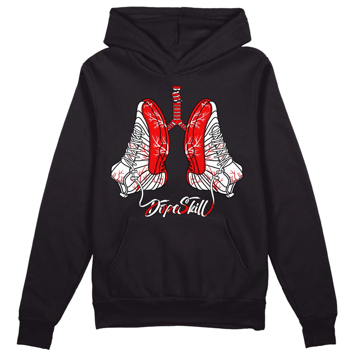 Jordan 12 “Cherry” DopeSkill Hoodie Sweatshirt Breathe Graphic Streetwear - Black