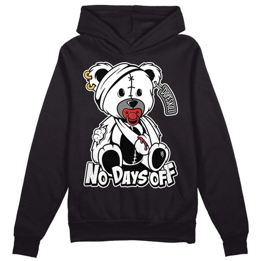 Jordan 1 High OG “Black/White” DopeSkill Hoodie Sweatshirt Hurt Bear Graphic Streetwear - Black