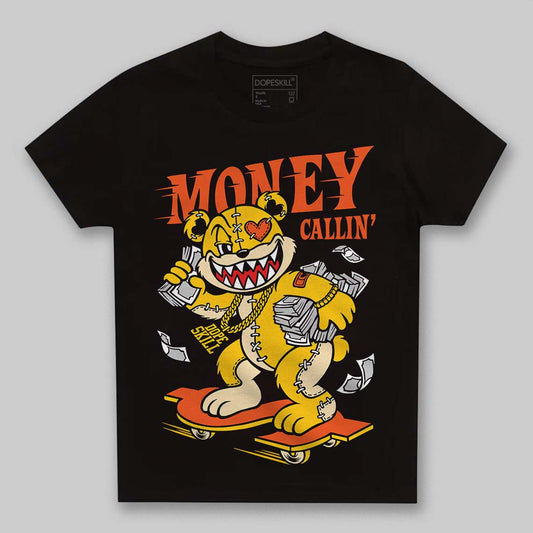 Yellow Sneakers DopeSkill Toddler Kids T-shirt Money Callin' Graphic Streetwear - Black