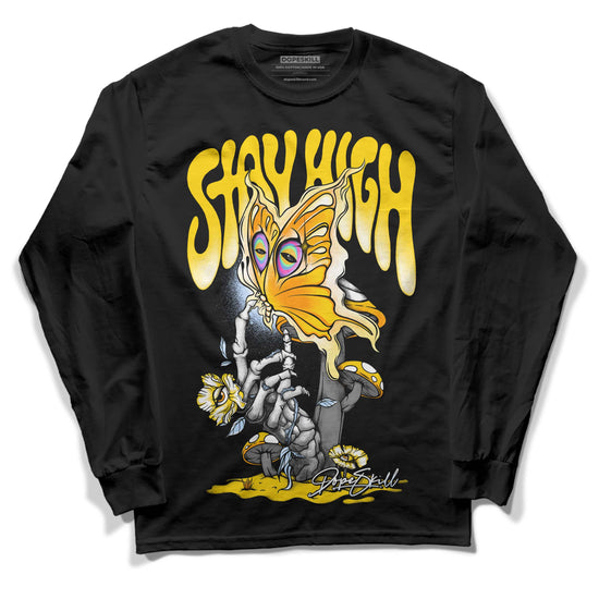 Jordan 6 “Yellow Ochre” DopeSkill Long Sleeve T-Shirt Stay High Graphic Streetwear - Black