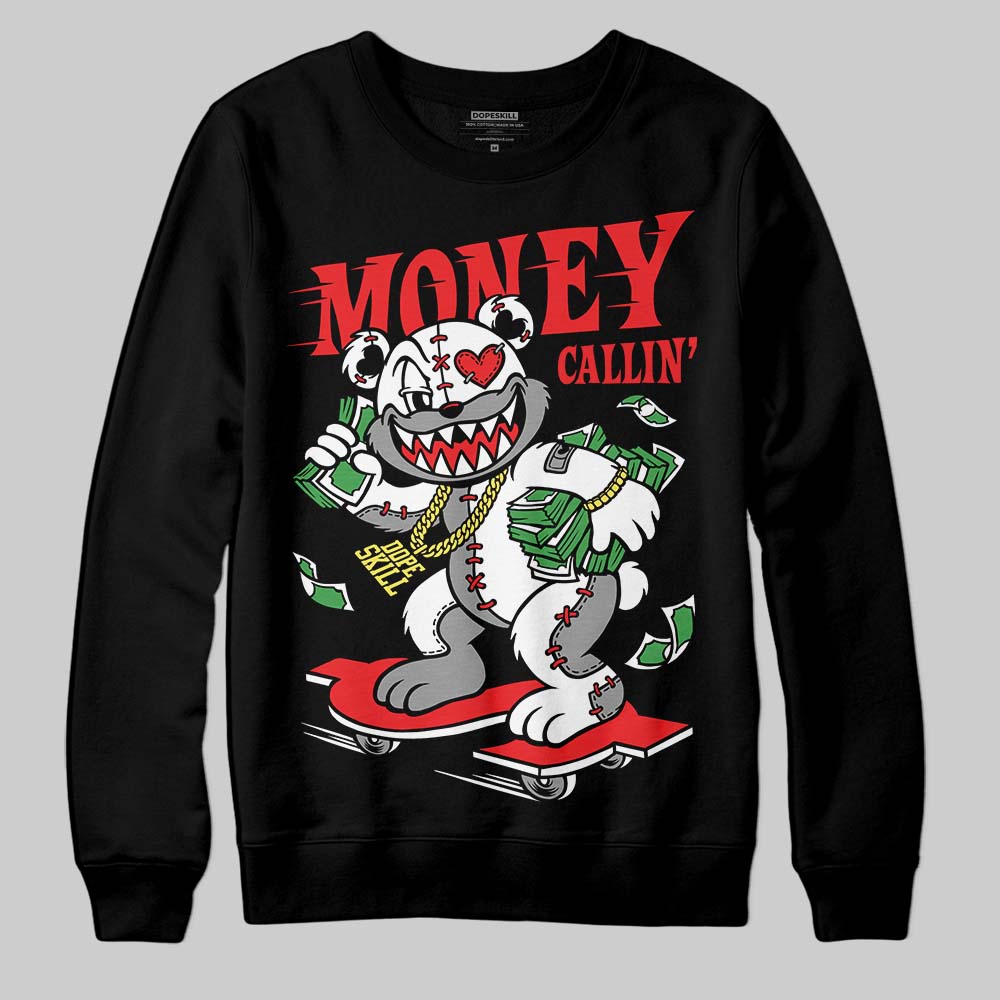 Black and White Sneakers DopeSkill Sweatshirt Money Callin' Graphic Streetwear - Black