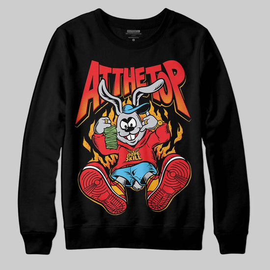 Red Sneakers DopeSkill Sweatshirt At The Top Graphic Streetwear - Black