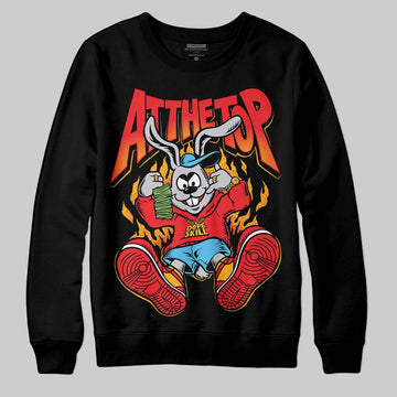 Red Sneakers DopeSkill Sweatshirt At The Top Graphic Streetwear - Black