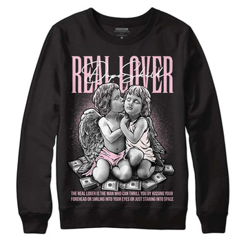 Dunk Low LX Pink Foam DopeSkill Sweatshirt Real Lover Graphic Streetwear - Black