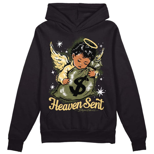 Jordan 4 Retro SE Craft Medium Olive DopeSkill Hoodie Sweatshirt Heaven Sent Graphic Streetwear - Black