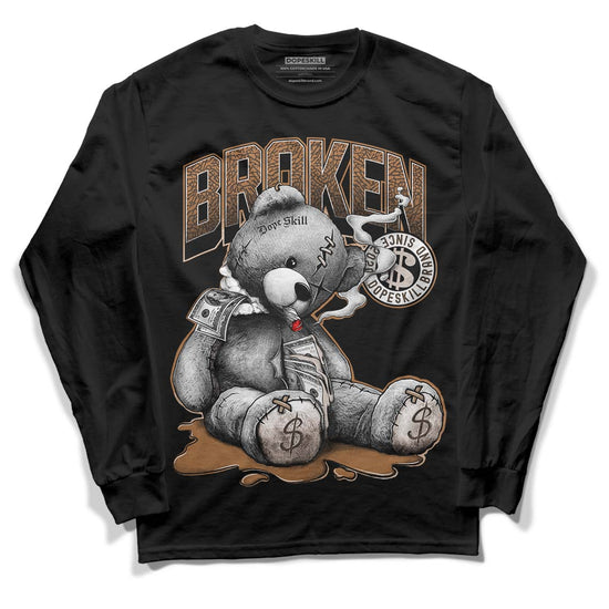 Jordan 3 Retro Palomino DopeSkill Long Sleeve T-Shirt Sick Bear Graphic Streetwear - black