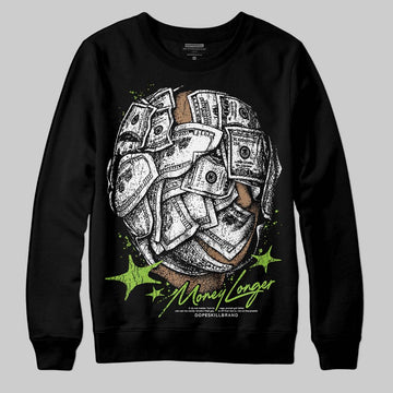 Neon Green Sneakers DopeSkill Sweatshirt Money Longer Graphic Streetwear - Black