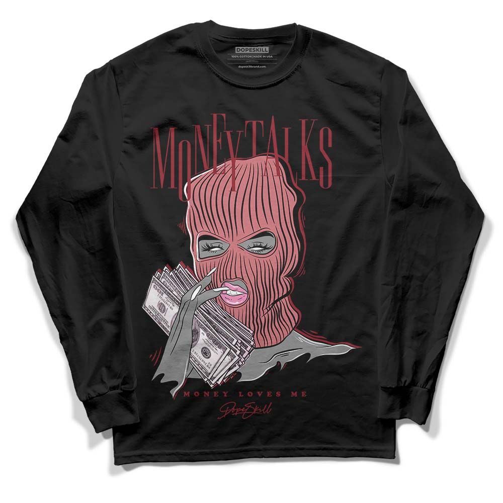 Valentine's Day Collection DopeSkill Long Sleeve T-Shirt Money Talks Graphic Streetwear - Black