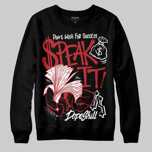 Jordan 5 Retro Fire Red Black Tongue (2025) DopeSkill Sweatshirt Speak It Graphic Streetwear - Black
