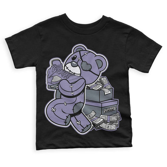 Jordan 5 Retro Low Indigo Haze DopeSkill Toddler Kids T-shirt Bear Steals Sneaker Graphic Streetwear - Black