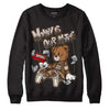 Jordan 3 Retro Palomino DopeSkill Sweatshirt Money Is Our Motive Bear Graphic Streetwear - Black