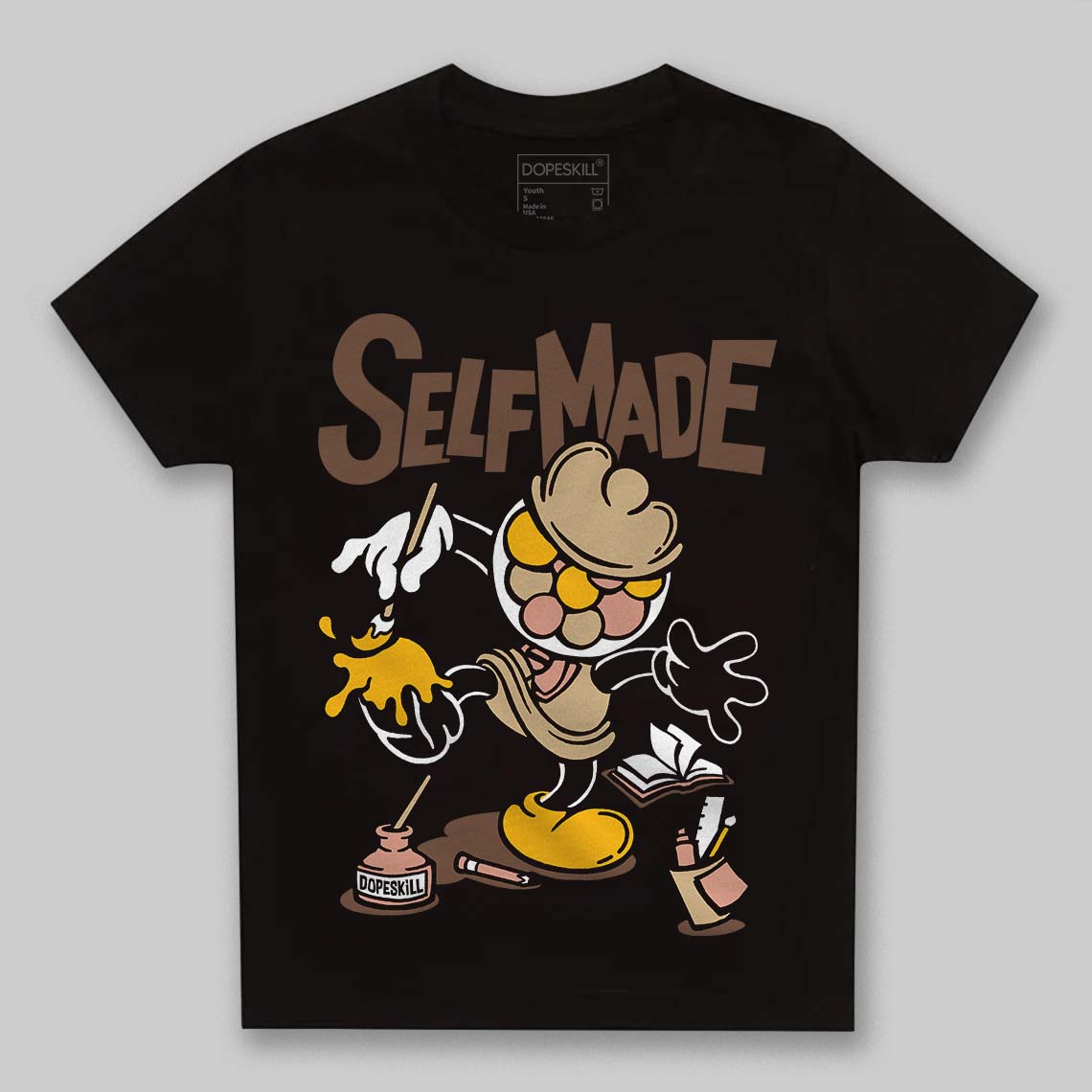 TAN Sneakers DopeSkill Toddler Kids T-shirt Self Made Graphic Streetwear - Black