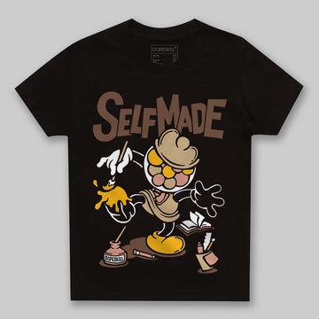 TAN Sneakers DopeSkill Toddler Kids T-shirt Self Made Graphic Streetwear - Black