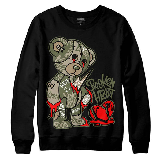 Air Max 90 Ballistic Neutral Olive DopeSkill Sweatshirt Broken Heart Graphic Streetwear - Black