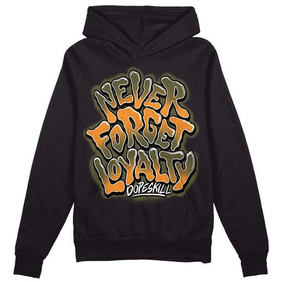 Jordan 5 "Olive" DopeSkill Hoodie Sweatshirt Never Forget Loyalty Graphic Streetwear - Black