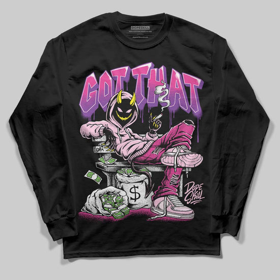 Pink Sneakers DopeSkill Long Sleeve T-Shirt Got That Graphic Streetwear - Black