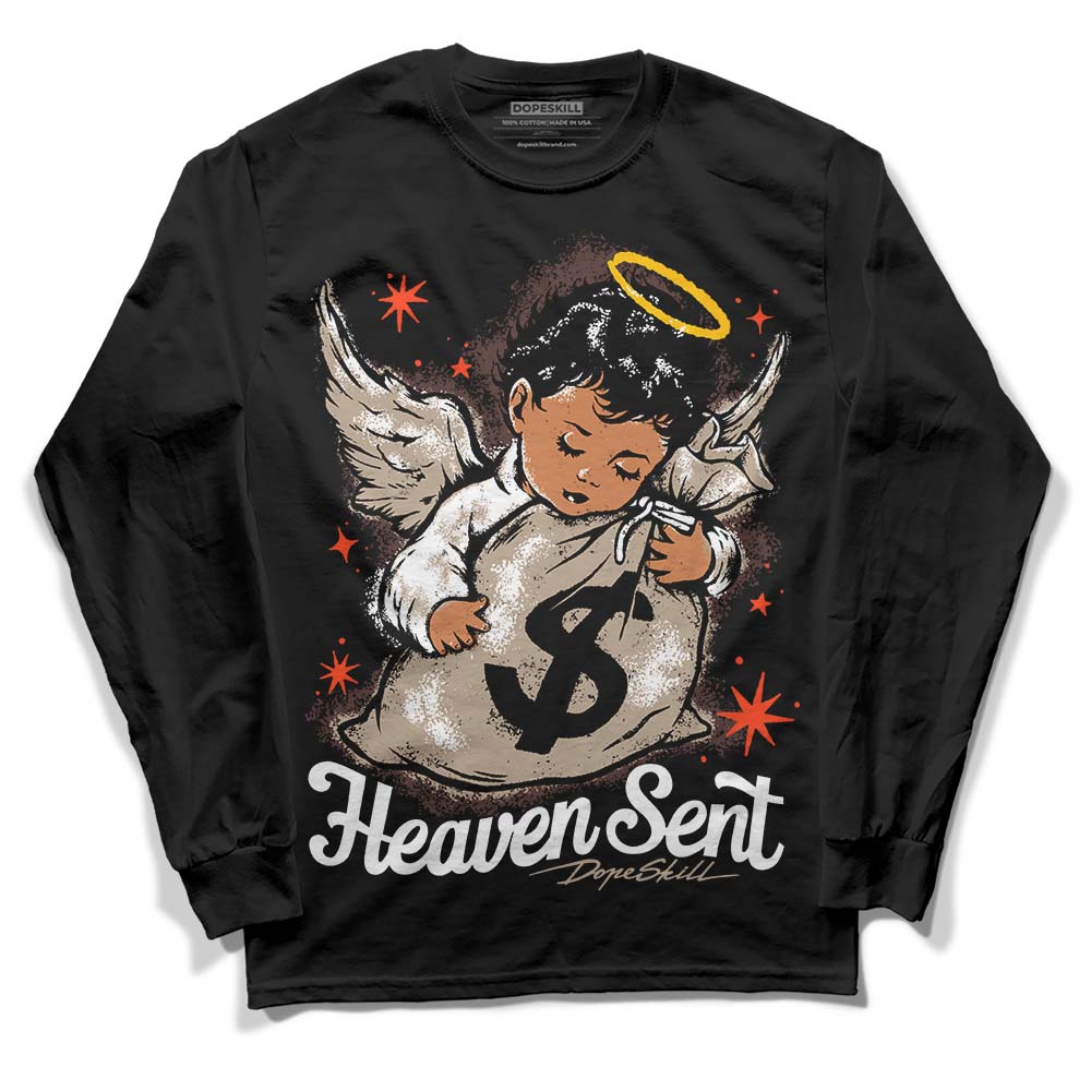 Jordan 1 High OG “Latte” DopeSkill Long Sleeve T-Shirt Heaven Sent Graphic Streetwear - Black