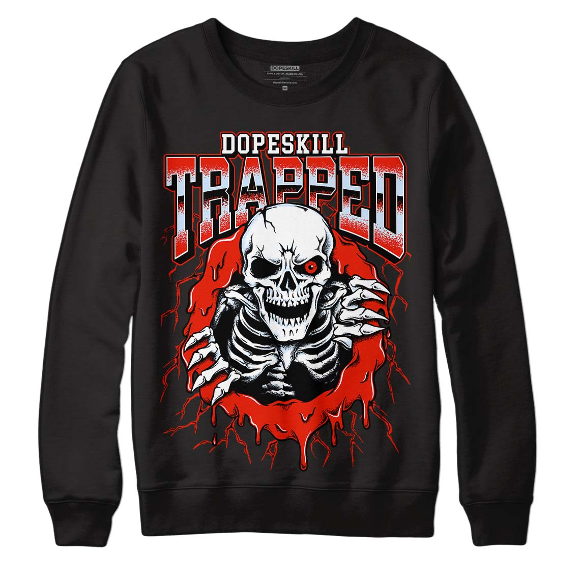 Jordan 6 Retro Toro Bravo DopeSkill Sweatshirt Trapped Halloween Graphic Streetwear - Black