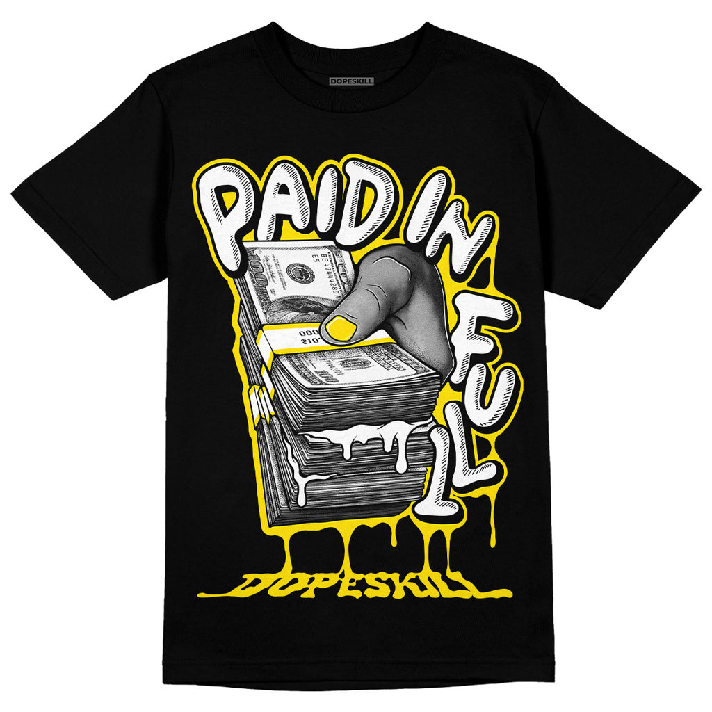 Jordan 13 Del Sol DopeSkill T-Shirt Paid In Full Graphic Streetwear  - Black