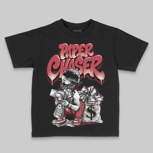 Jordan 4 “Sierra Red" DopeSkill Toddler Kids T-shirt Paper Chaser Boy Graphic Streetwear - Black