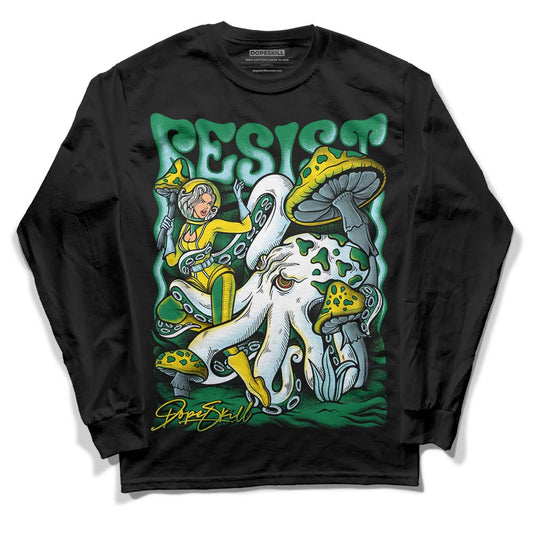 Jordan 5 “Lucky Green” DopeSkill Long Sleeve T-Shirt Resist Graphic Streetwear - Black