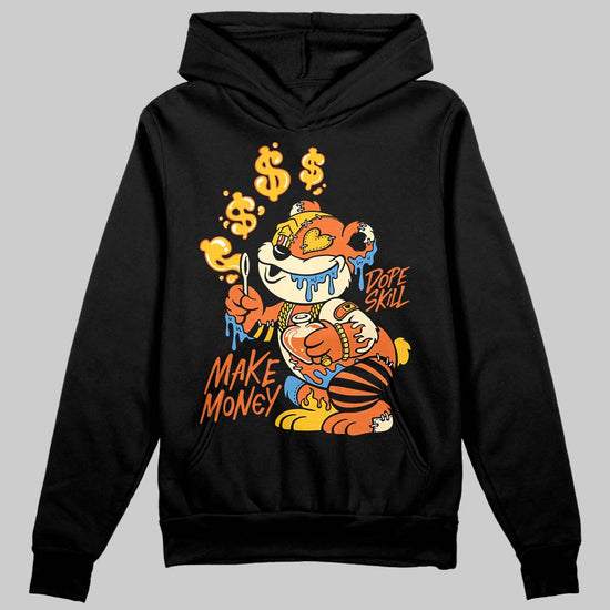 Orange, Black and White Sneakers DopeSkill Hoodie Sweatshirt Make Money Graphic Streetwear - Black