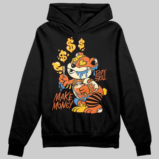 Orange, Black and White Sneakers DopeSkill Hoodie Sweatshirt Make Money Graphic Streetwear - Black