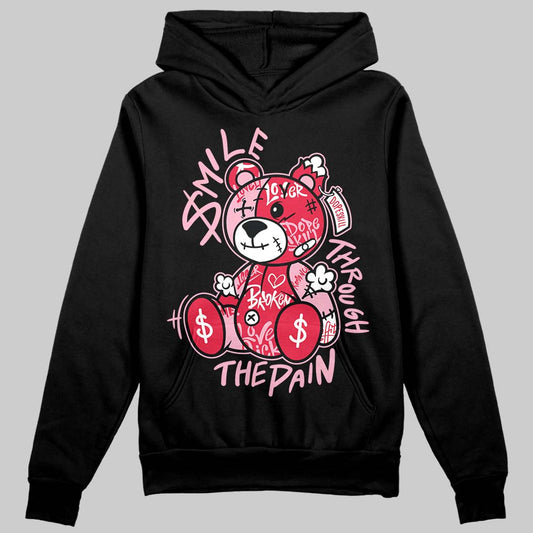 Dunk Low Valentine's Day (2026) DopeSkill Hoodie Sweatshirt Smile Through The Pain Graphic Streetwear - Black