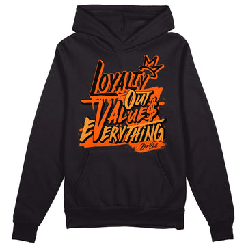 Jordan 12 Retro Brilliant Orange DopeSkill Hoodie Sweatshirt LOVE Graphic Streetwear - Black