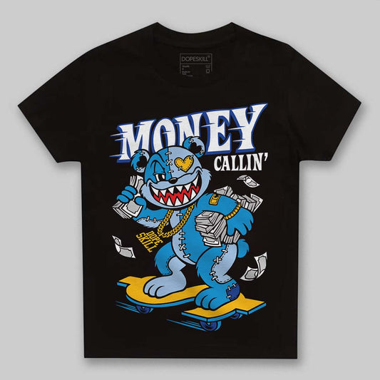 Royal Blue Sneakers DopeSkill Toddler Kids T-shirt Money Callin' Graphic Streetwear - Black